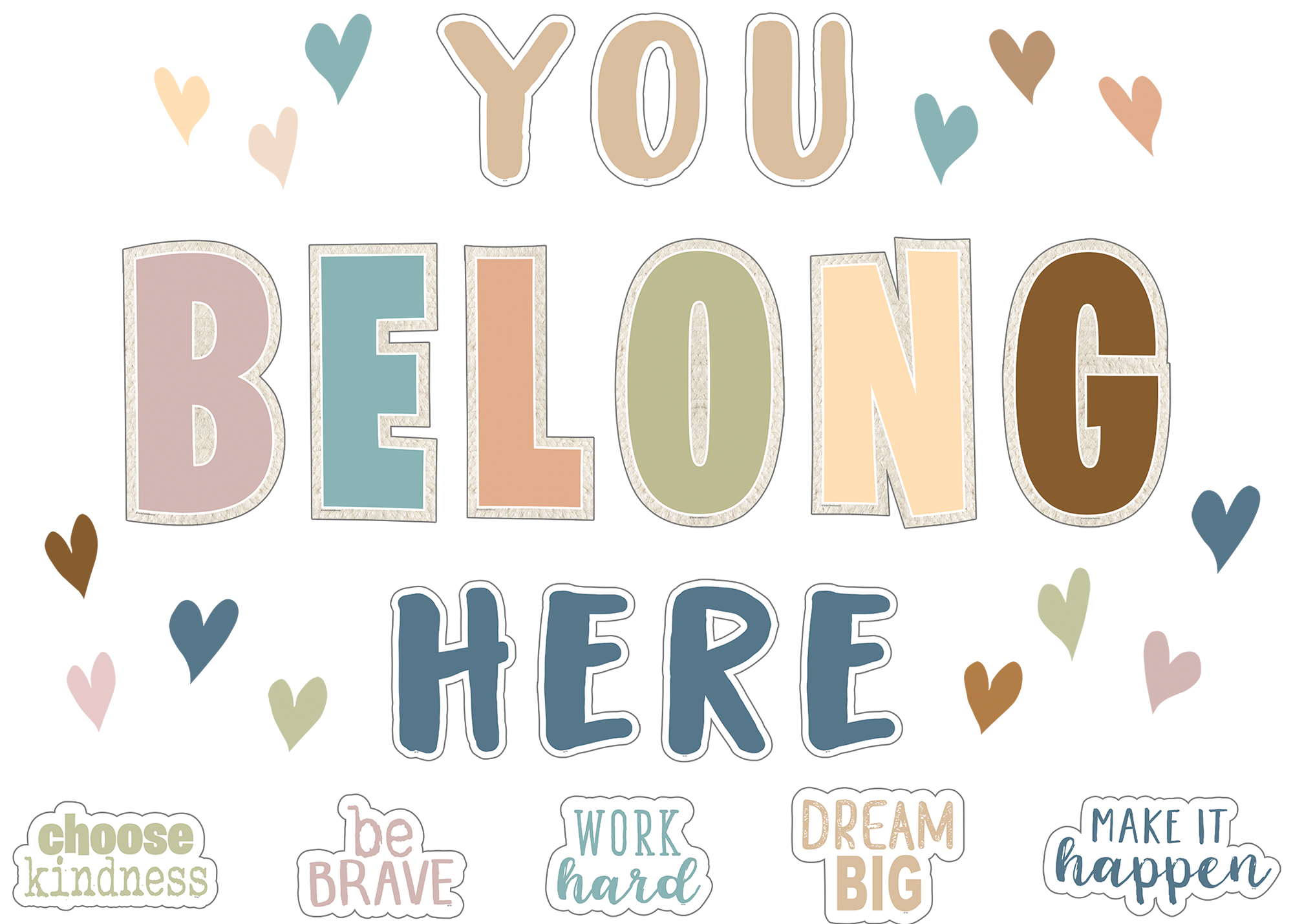 Everyone is Welcome You Belong Here Bulletin Board