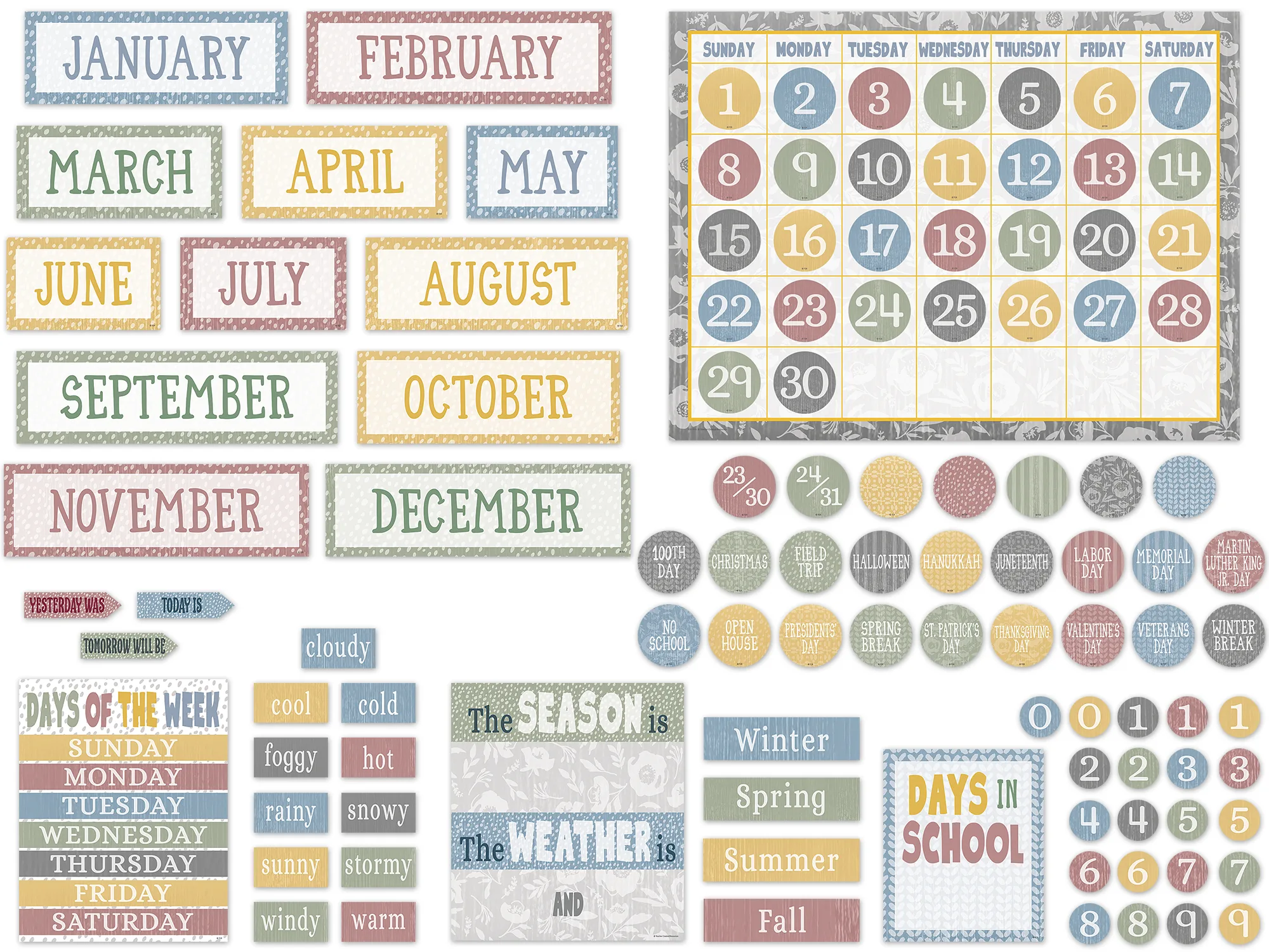 Classroom Cottage Calendar Bulletin Board - Image 2