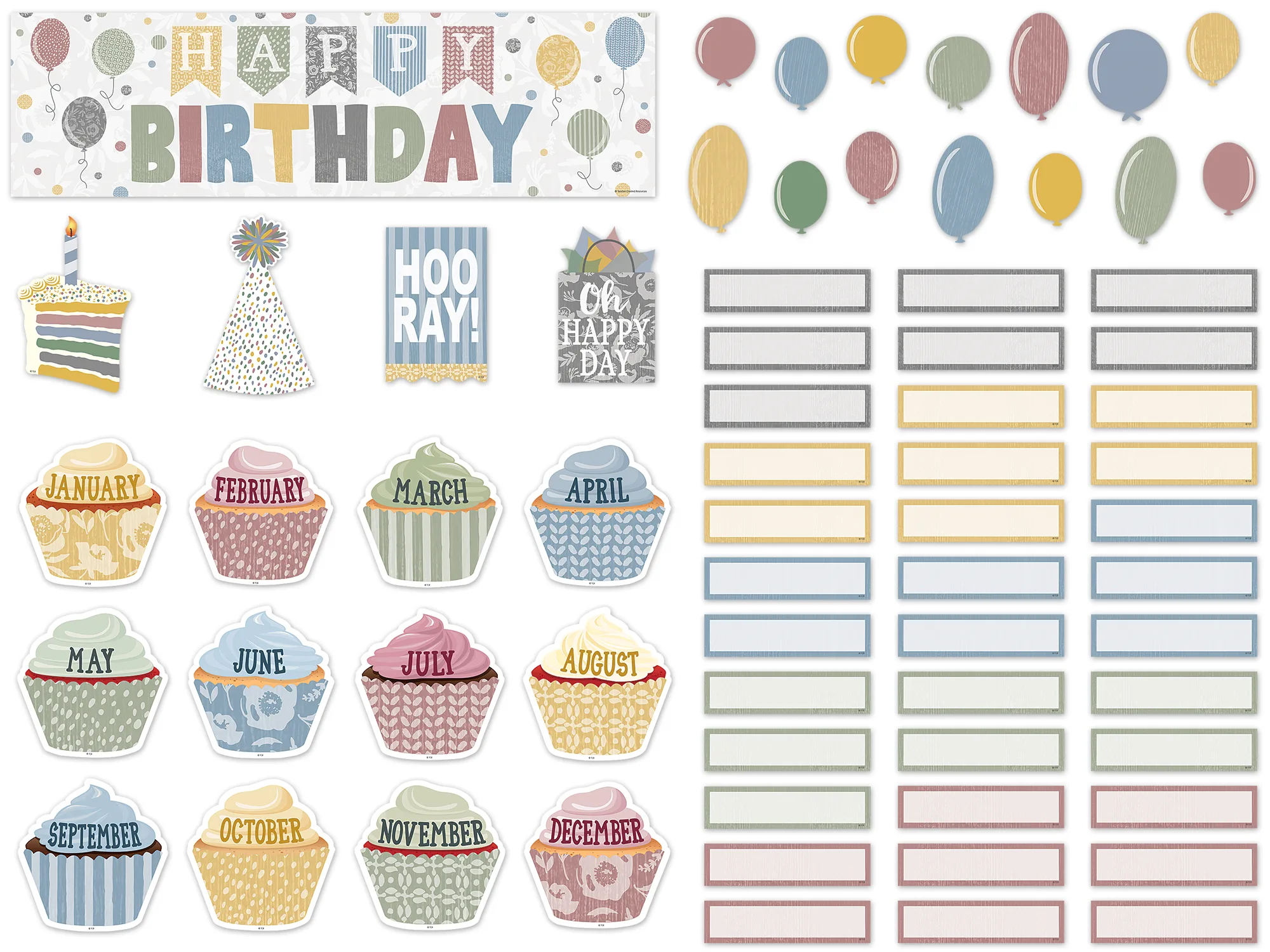 Classroom Cottage Happy Birthday Mini Bulletin Board - Image 2