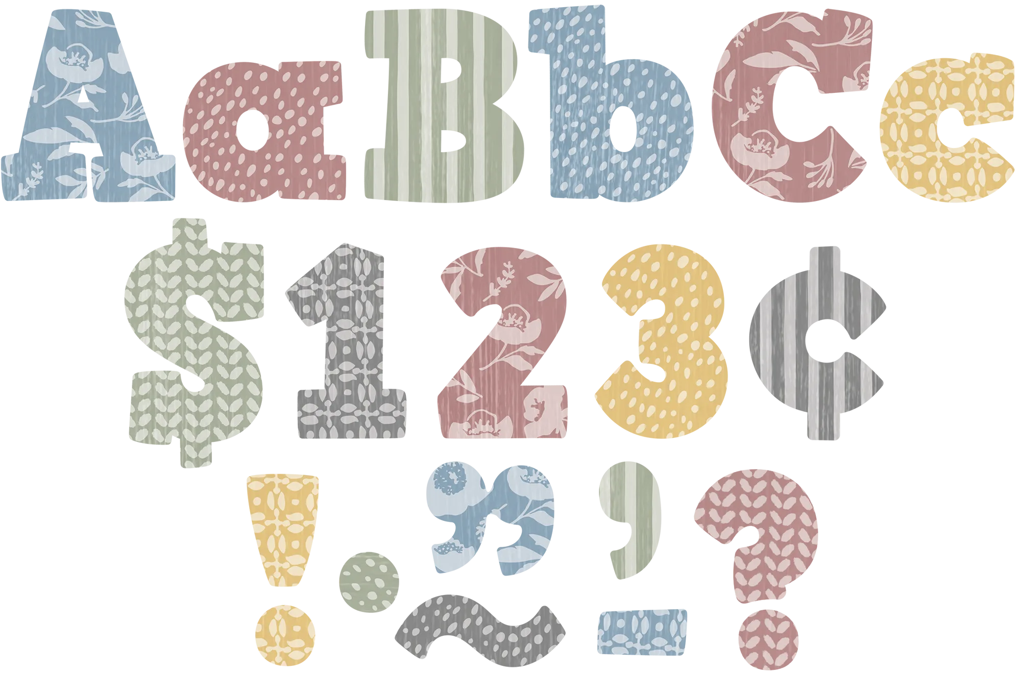 Classroom Cottage Bold Block 4" Letters Combo Pack