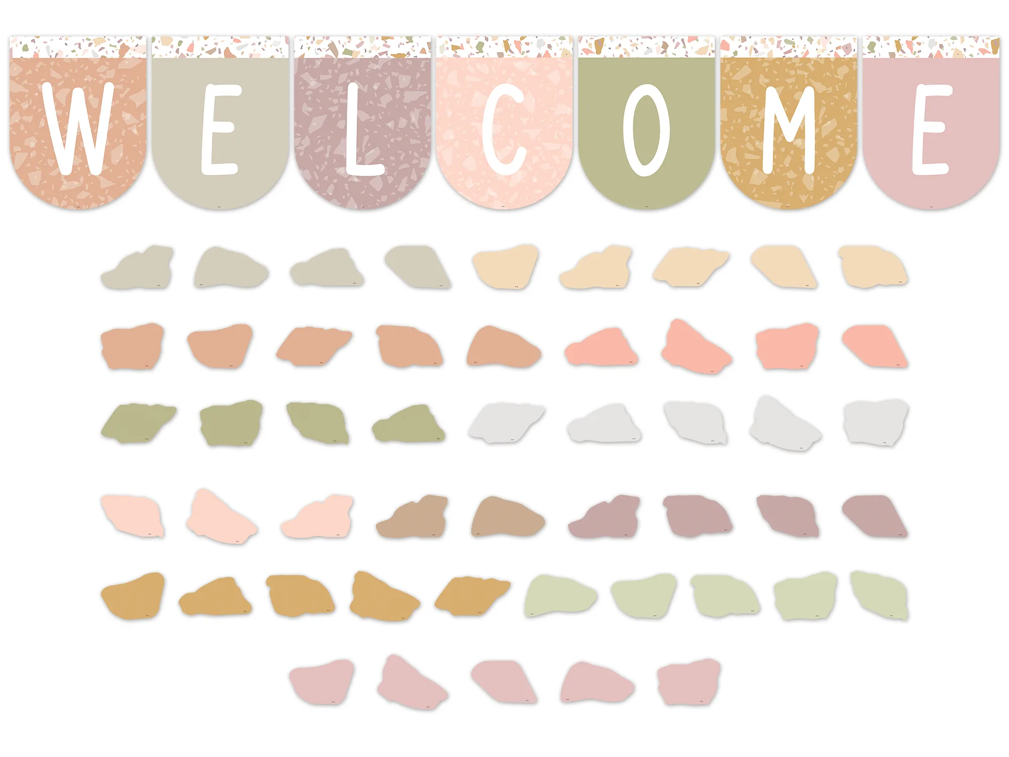 Terrazzo Tones Welcome Bunting Bulletin Board - Image 2