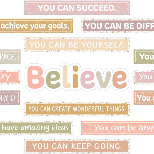 Terrazzo Tones Believe You Can Mini Bulletin Board