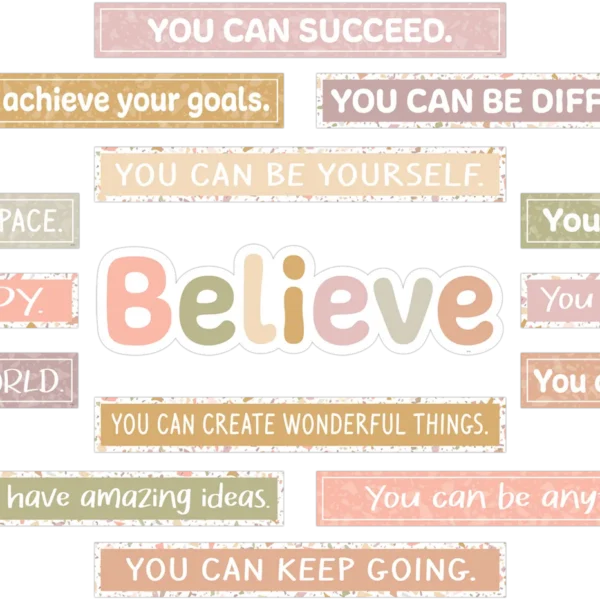 Terrazzo Tones Believe You Can Mini Bulletin Board