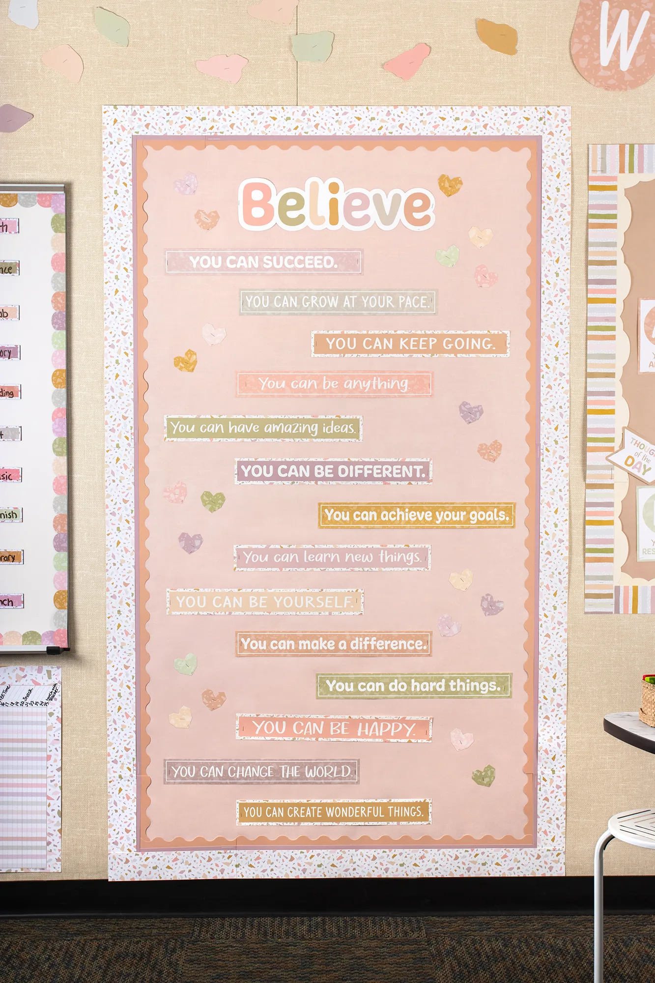 Terrazzo Tones Believe You Can Mini Bulletin Board - Image 2
