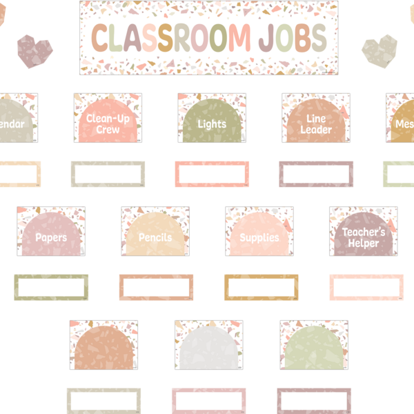 Terrazzo Tones Classroom Jobs Mini Bulletin Board