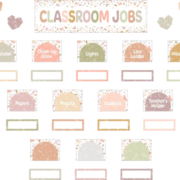 Terrazzo Tones Classroom Jobs Mini Bulletin Board