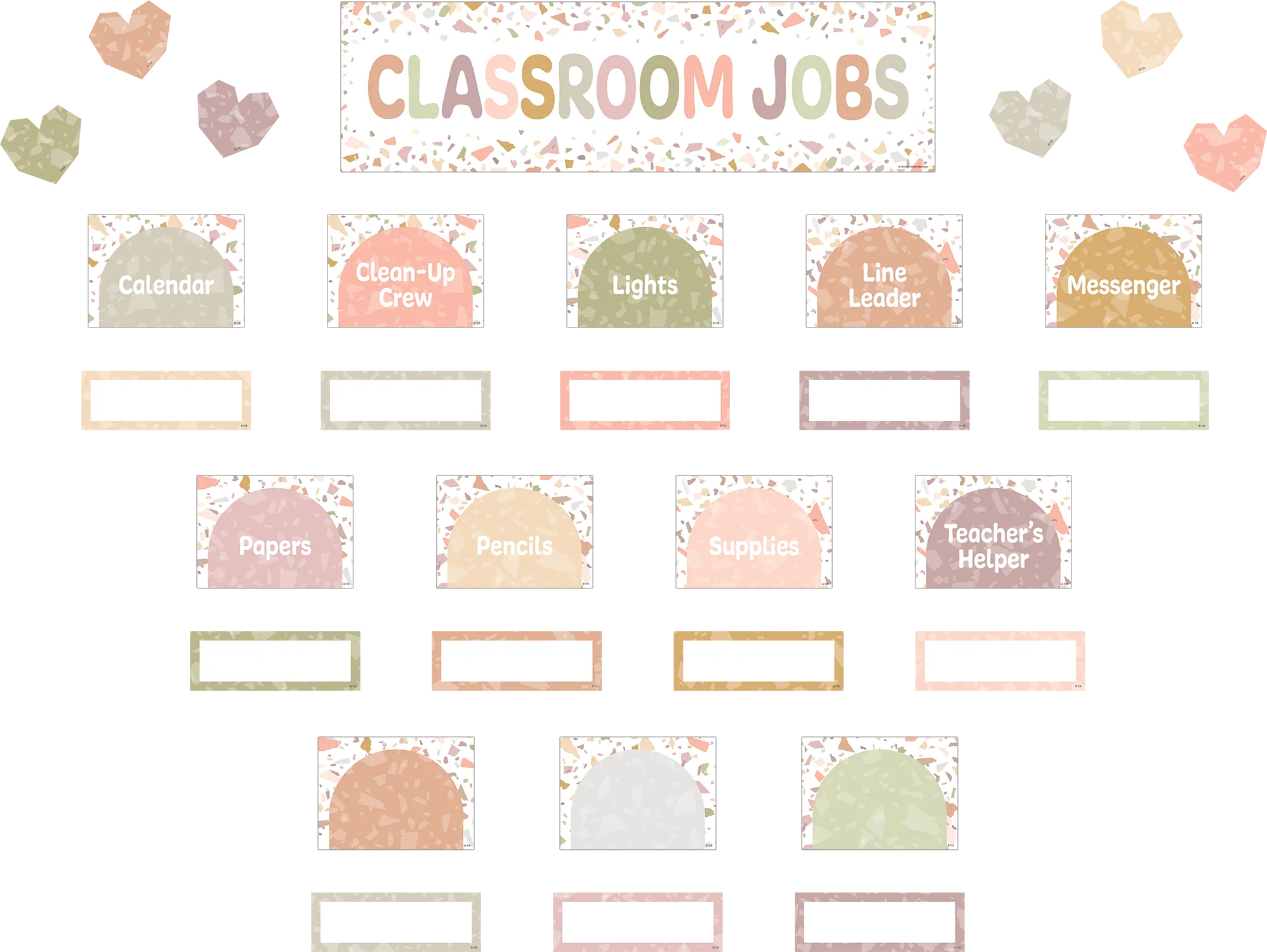 Terrazzo Tones Classroom Jobs Mini Bulletin Board