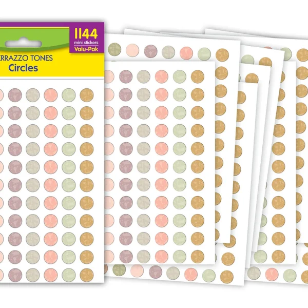 Terrazzo Tones Circles Mini Stickers Valu-Pak