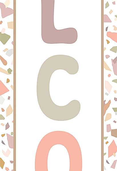 Terrazzo Tones Welcome Banner