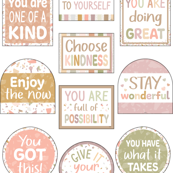 Terrazzo Tones Positive Sayings Accents