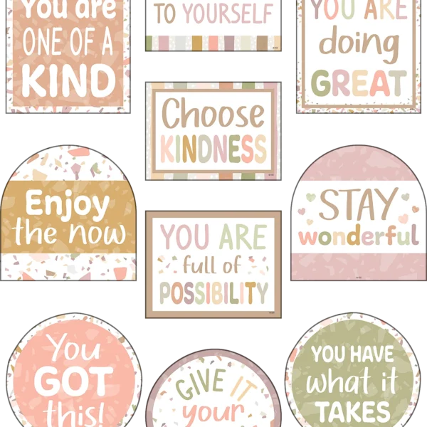 Terrazzo Tones Positive Sayings Accents