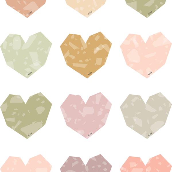Terrazzo Tones Hearts Mini Accents
