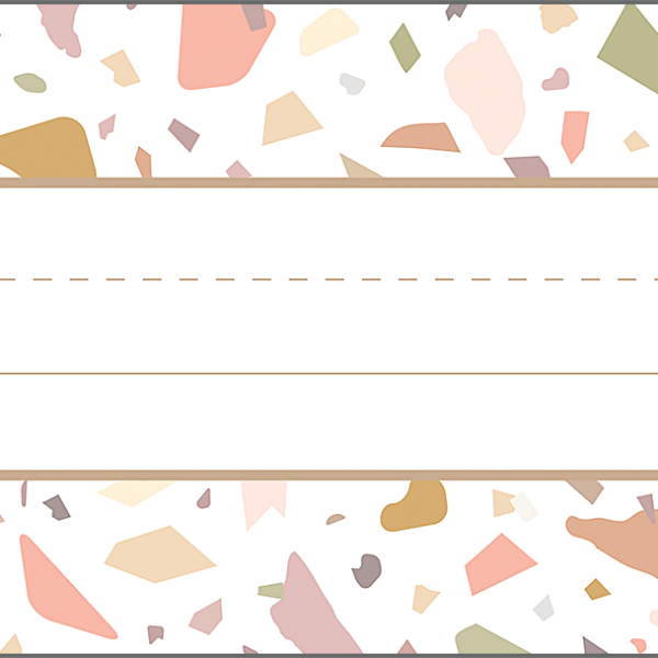 Terrazzo Tones Flat Name Plates