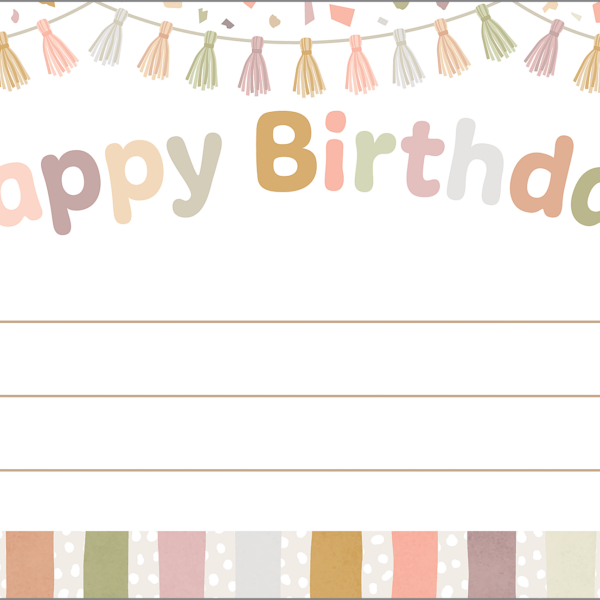Terrazzo Tones Happy Birthday Awards