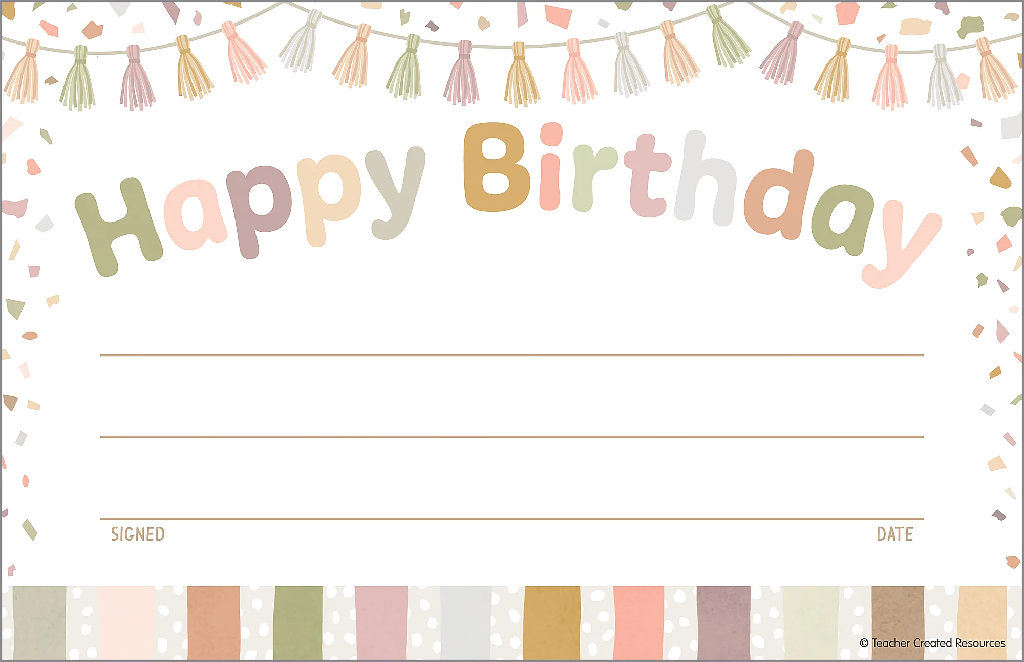 Terrazzo Tones Happy Birthday Awards