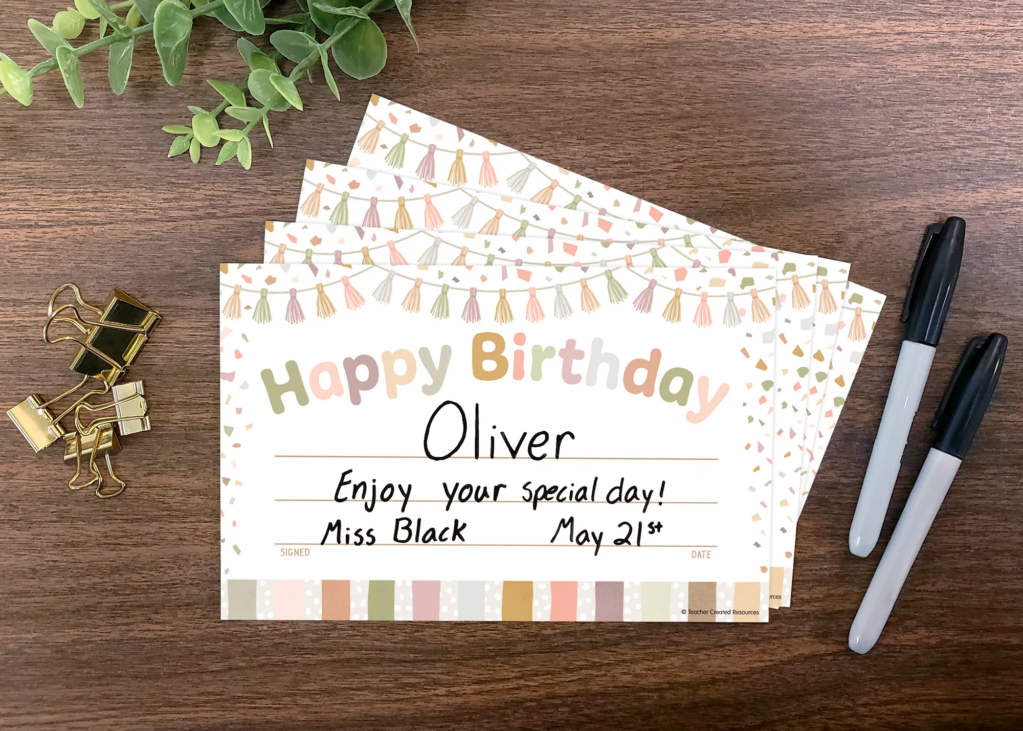 Terrazzo Tones Happy Birthday Awards - Image 2