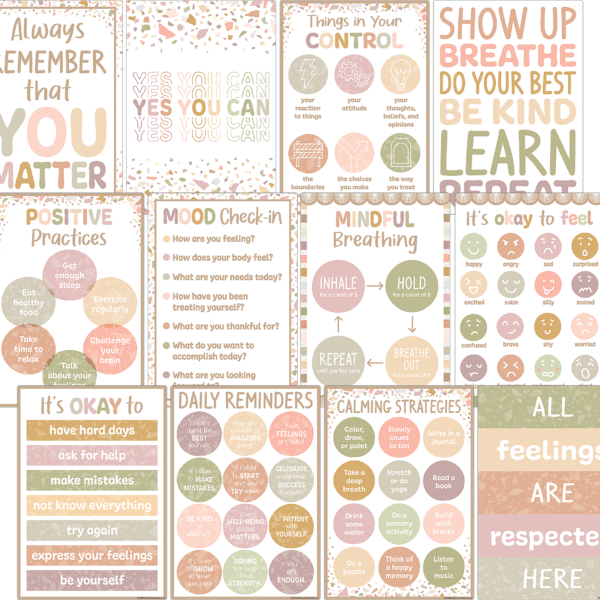 Terrazzo Tones Positive Practices Small Poster Pack