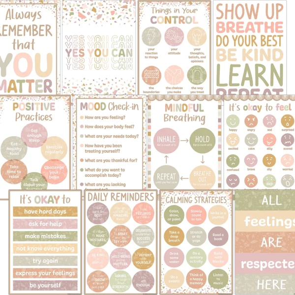 Terrazzo Tones Positive Practices Small Poster Pack