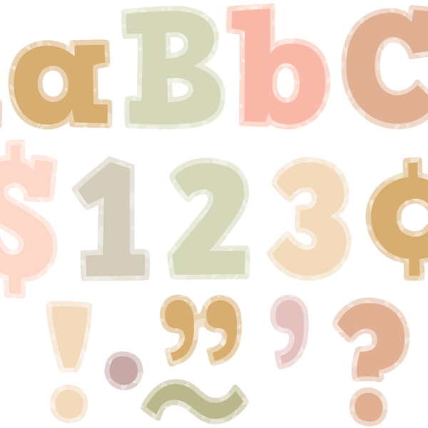 Terrazzo Tones Bold Block 4" Letters Combo Pack