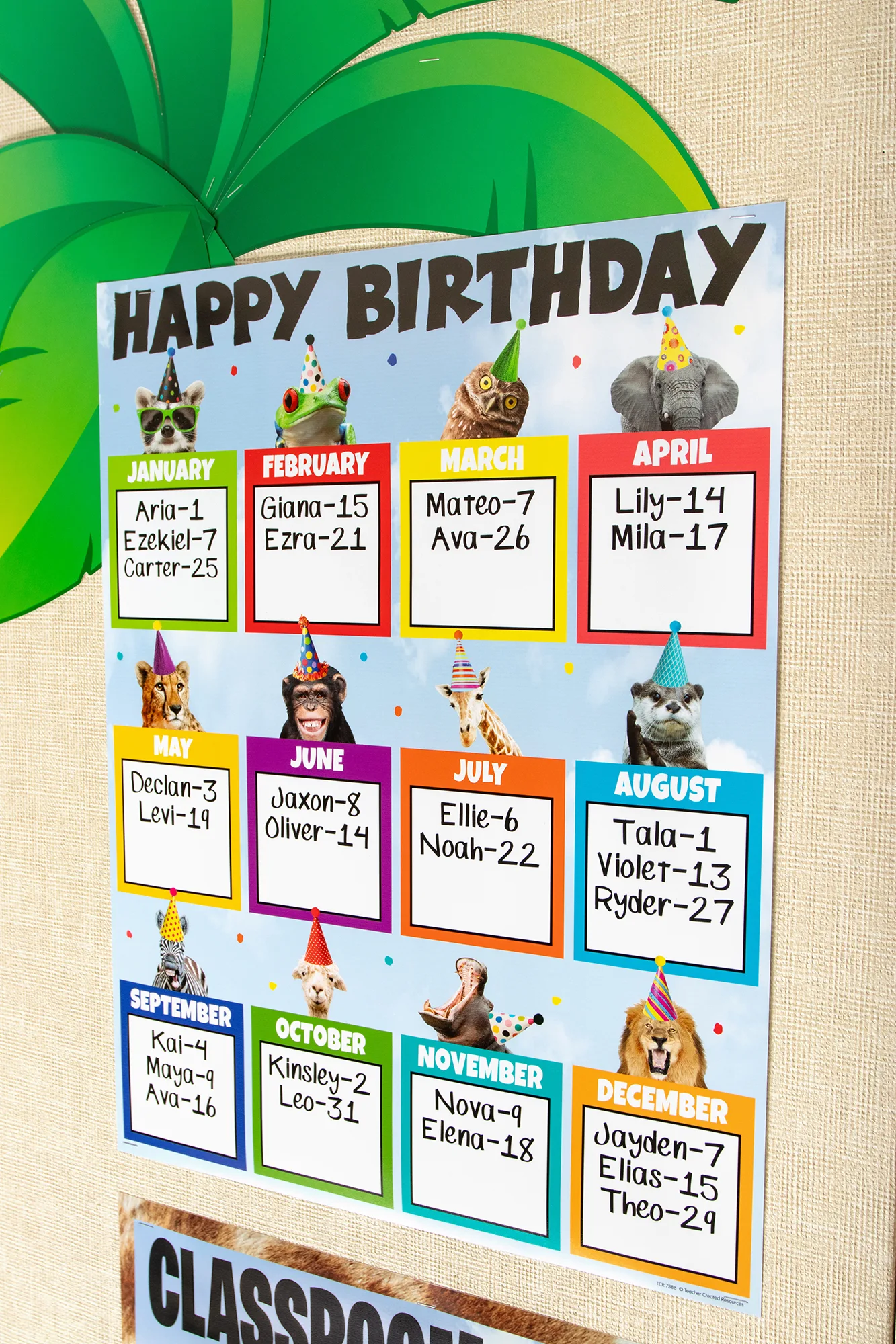 Go Wild Animals Happy Birthday Chart - Image 2