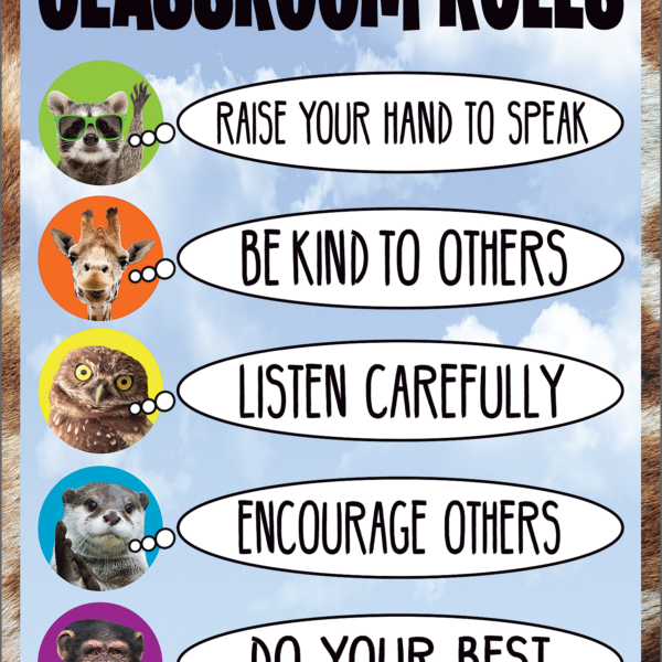Go Wild Animals Classroom Rules Chart