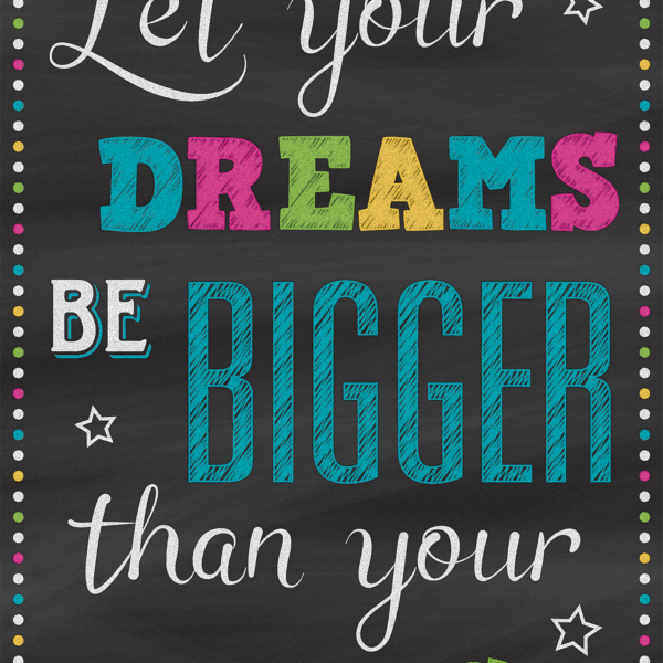Let Your Dreams Be Bigger Than Your Fears Positive Poster