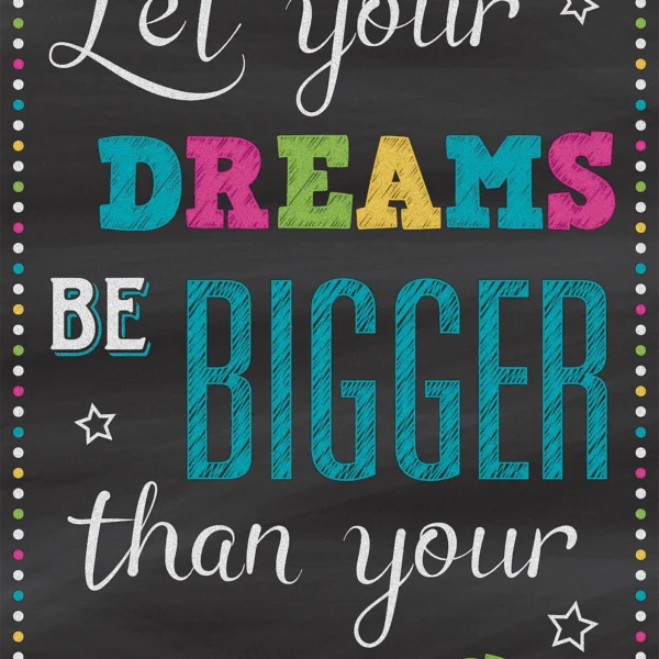 Let Your Dreams Be Bigger Than Your Fears Positive Poster
