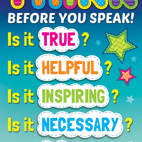 Think Before You Speak Positive Poster
