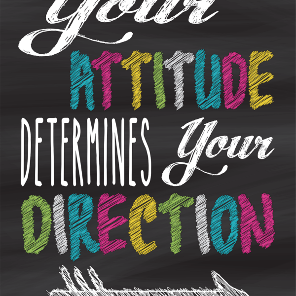 Your Attitude Determines Your Direction Positive Poster