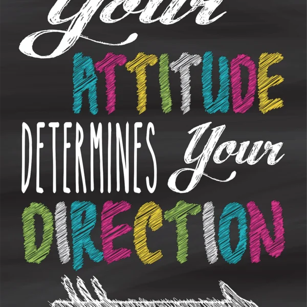 Your Attitude Determines Your Direction Positive Poster