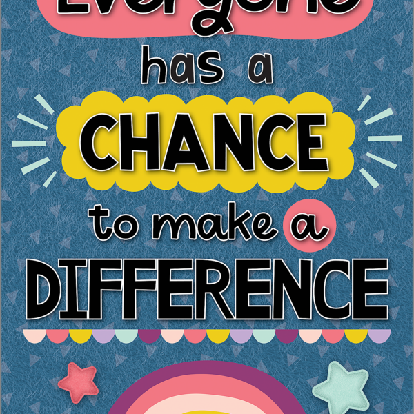 Everyone Has a Chance to Make a Difference Positive Poster