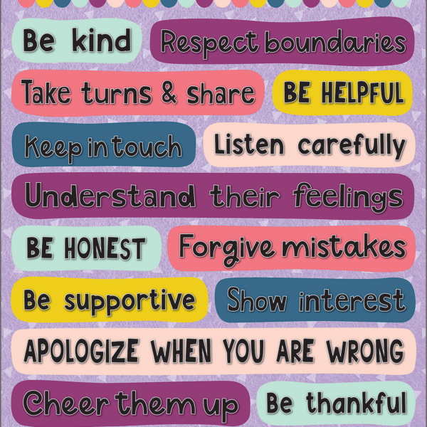 Oh Happy Day Ways to be a Good Friend Chart