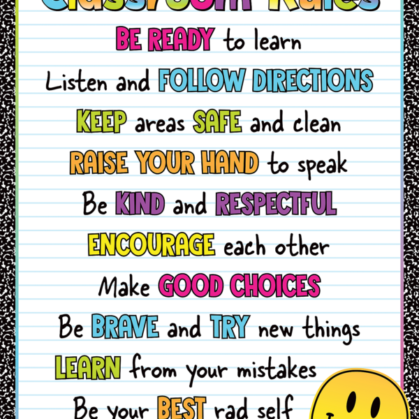 Brights 4Ever Classroom Rules Chart