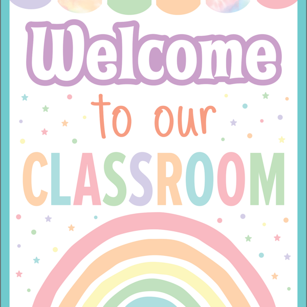 Pastel Pop Welcome To Our Classroom Chart