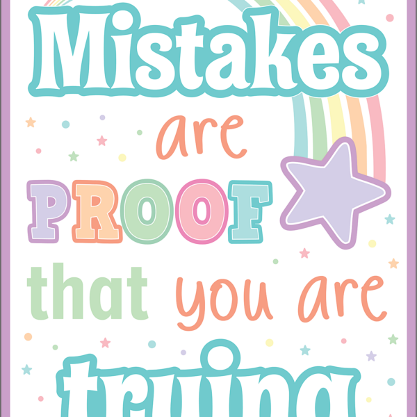 Mistakes Are Proof That You Are Trying Positive Poster