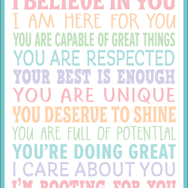 I Believe In You Positive Poster