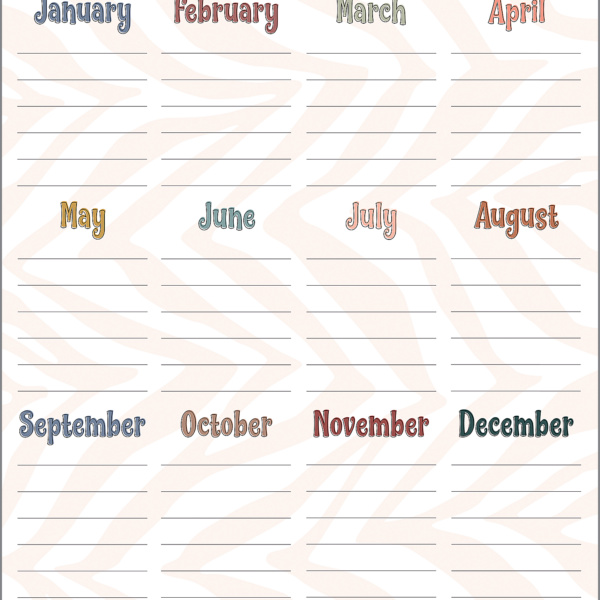 Wonderfully Wild Happy Birthday Chart