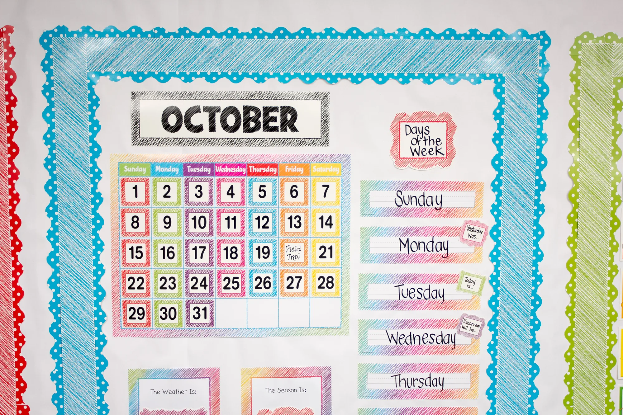 Colorful Scribble Calendar Chart - Image 2