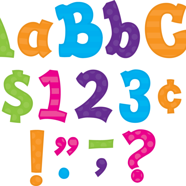 Multi Bright Sassy Solids 5" Letters