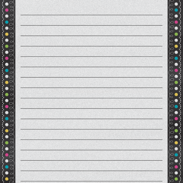 Chalkboard Brights Lined Chart