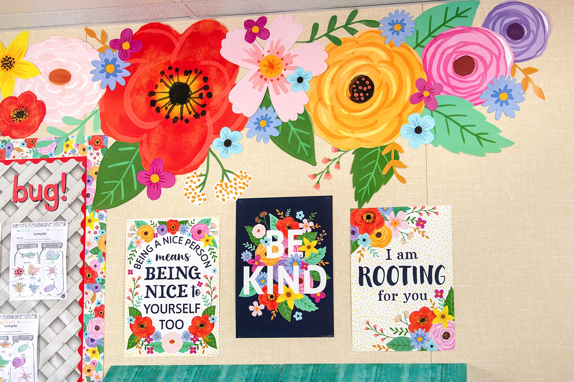 Wildflowers Be Kind Positive Poster - Image 2