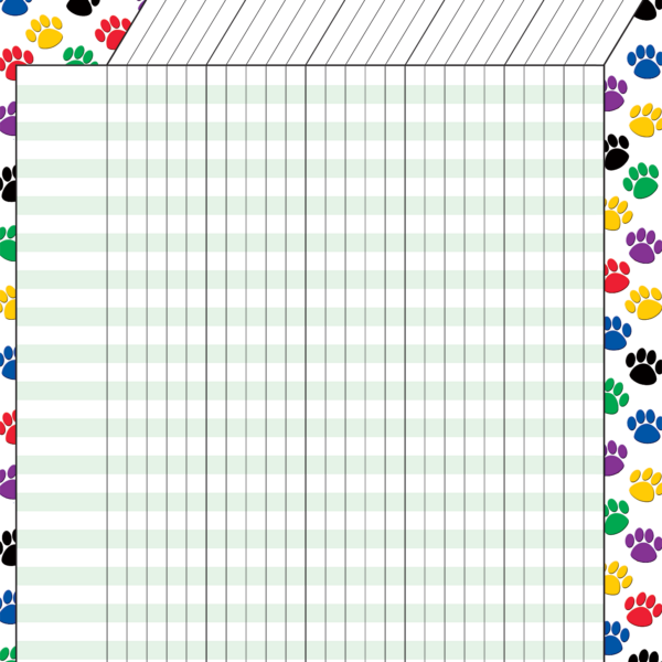 Colorful Paw Prints Incentive Chart