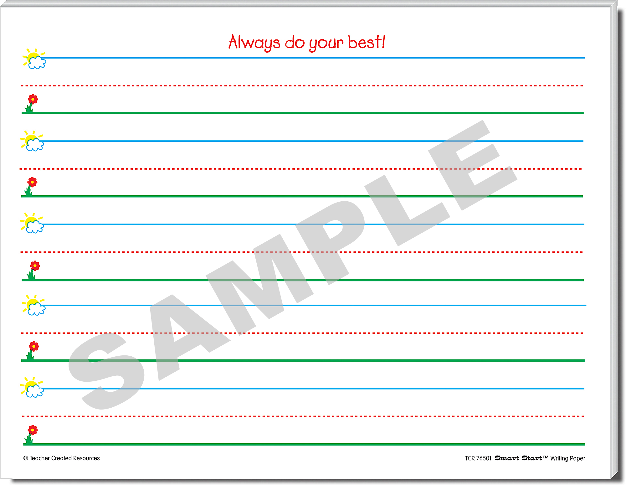 Smart Start K-1 Writing Paper: 100 she
