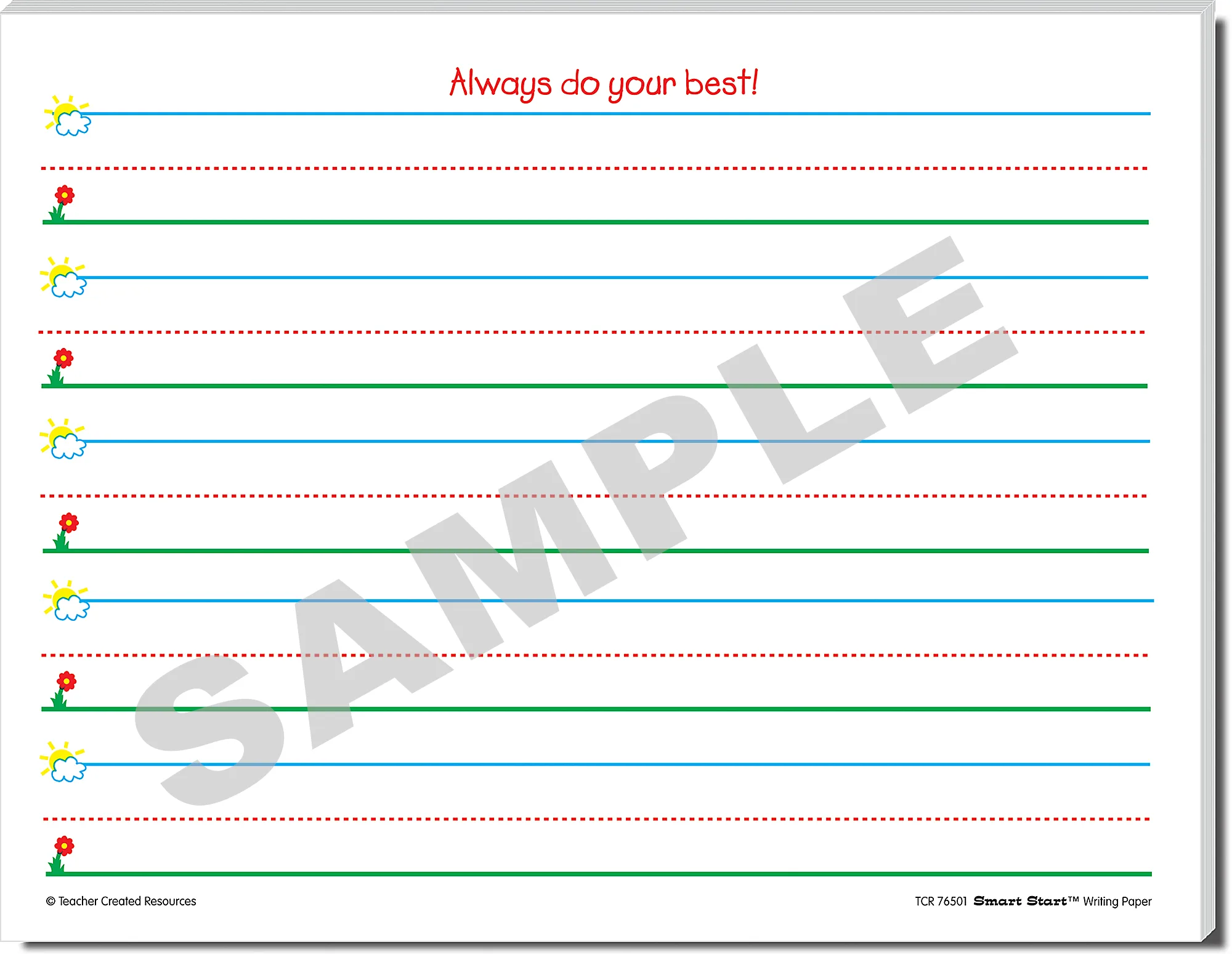 Smart Start K-1 Writing Paper: 100 she