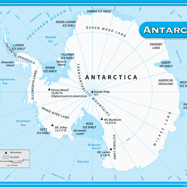 Antarctica Map Chart