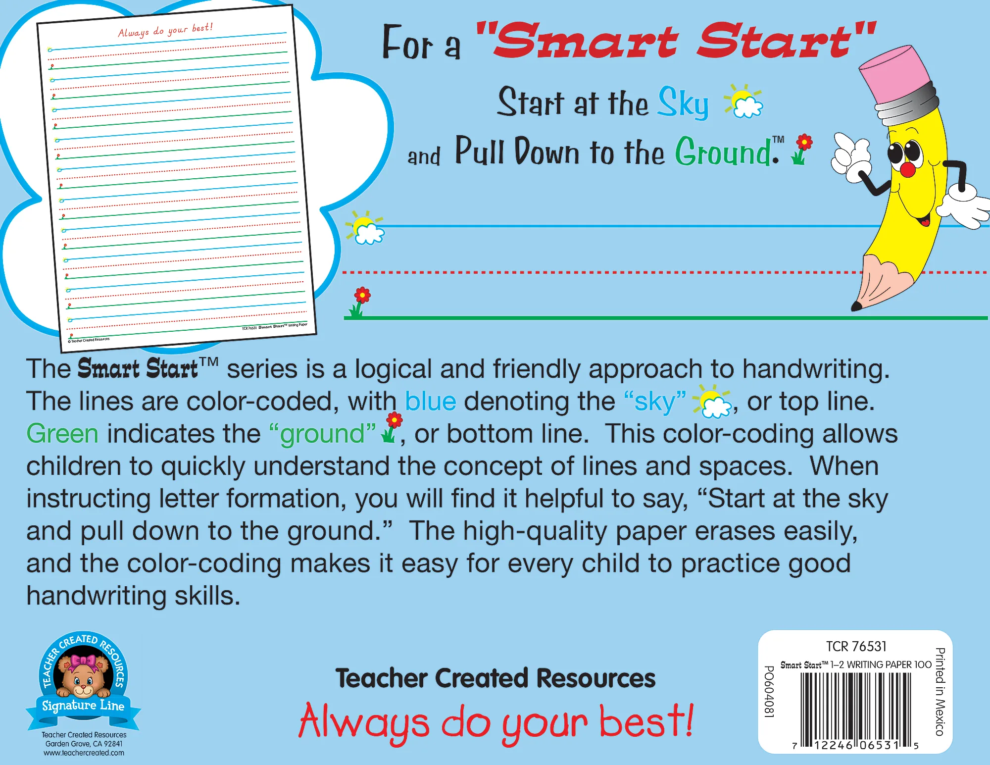 Smart Start 1-2 Writing Paper: 100 she - Image 2