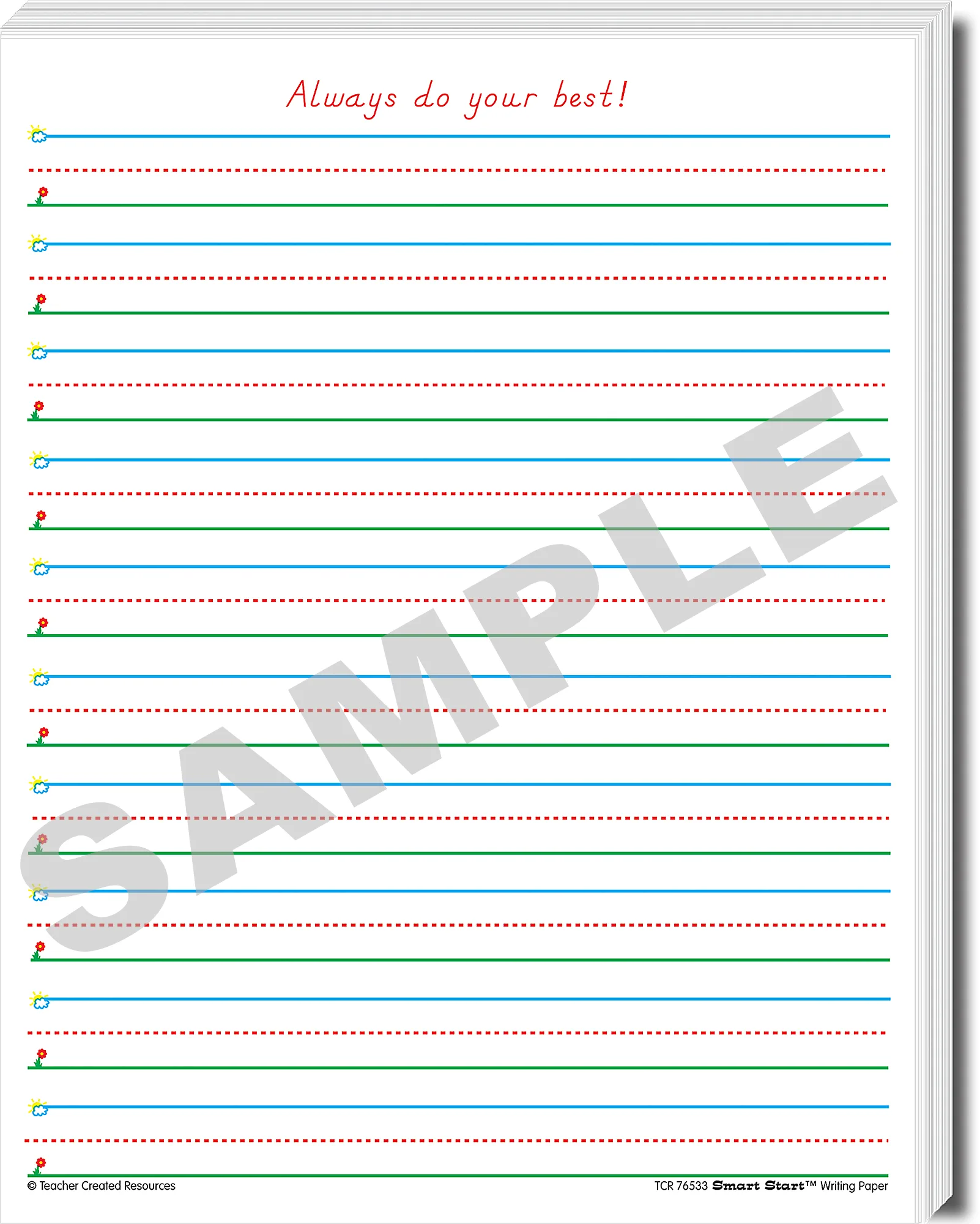 Smart Start 1-2 Writing Paper: 360 she