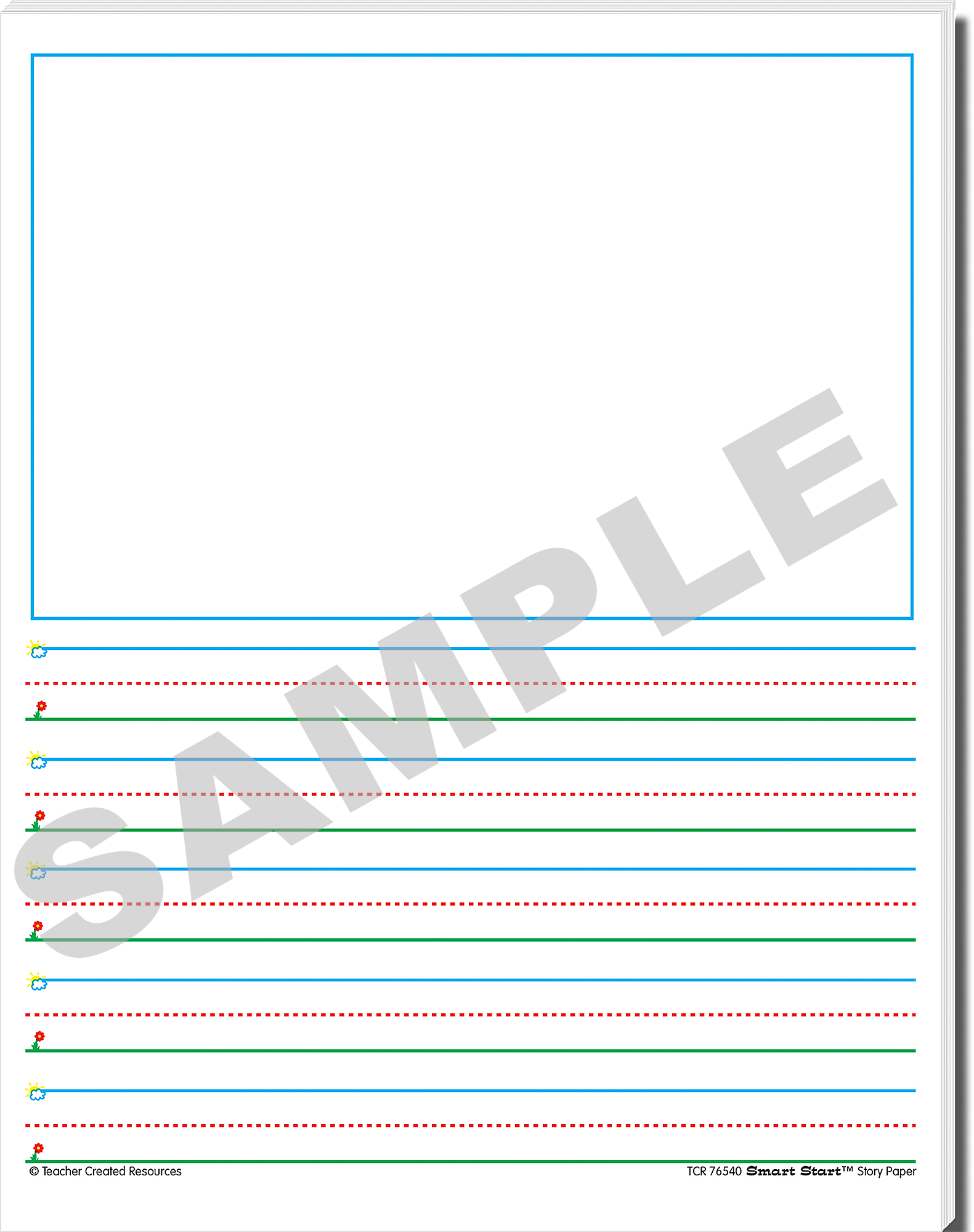 Smart Start 1-2 Story Paper: 40 sheet tab