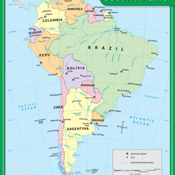 South America Map Chart