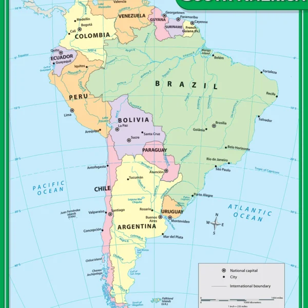 South America Map Chart